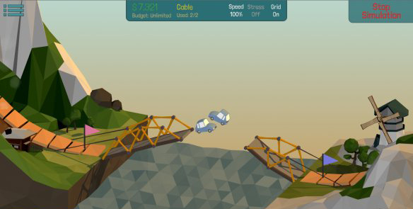 49you游戏评测 -《桥梁建造师》游戏评测7.0分 一款在造桥中的套路与反套路